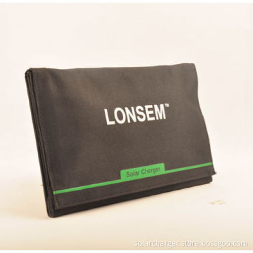 Solar Mobile Phone Charger with 2A Output Current, Dual-USB Port
